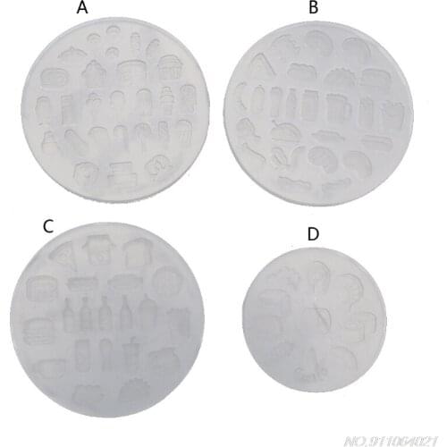 Mini Food Dessert Sushi Crystal Epoxy Resin Mold Cake Candy Chocolate Silicone Mould DIY Crafts Jewelry Casting Tool Wholesales