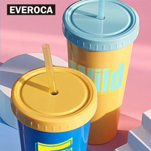 Sailor Moon Bottle Straw Cup Large Capacity Water Cup Net Red Coke Plastic Cup Creative Advertising Cup Gift Cup