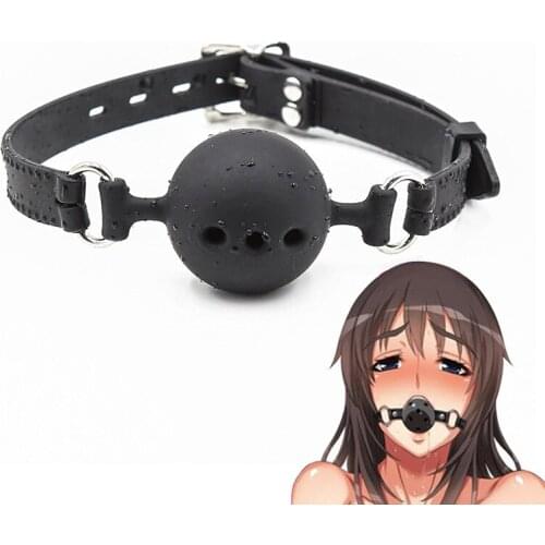 3 Sizes Soft Silicone Open Mouth Gag Ball Erotic Sex Toys for Woman Couples BDSM Bondage Slave Ball Gag Muzzle Adult Sex Games