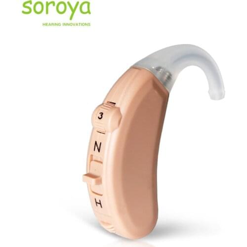 Soroya Cheap Small BTE Hearing Aid For Hearing Loss Hearing Amplifier Ear Sound Amplifier Wireless Portable For Adults