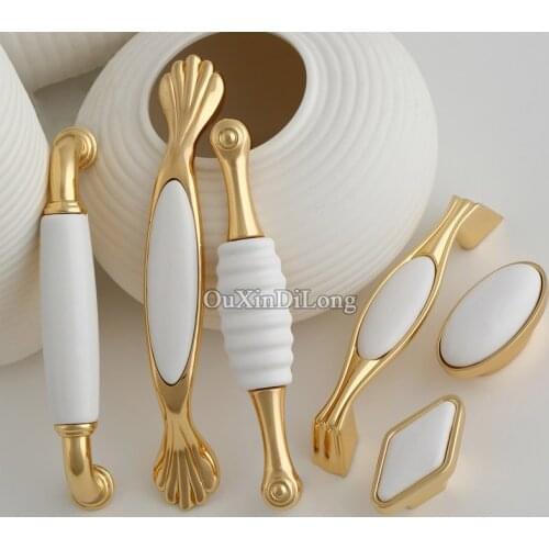 Brand New 10PCS Furniture Handles Elegant Style Ceramic Drawer Wardrobe Cupboard Kitchen Cabinet Door Pulls Handles and Knobs