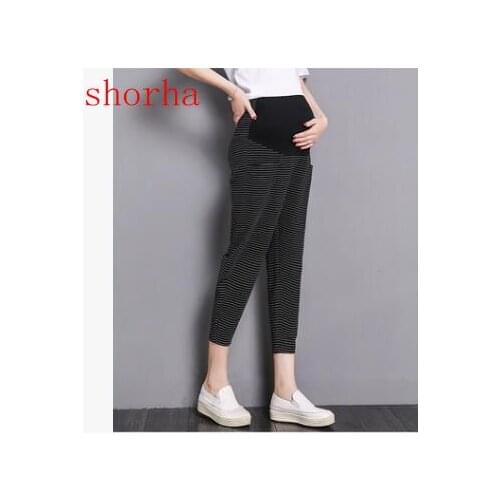 2018 new Summer Fashion Maternity Pants High waisted Pregnancy Trousers for pregnant women Striped casual pants pant