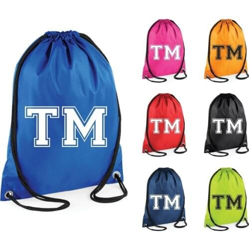 Personalized Pump Swim Bag Printed with Name Backpack style with Draw Strings Custom Logo GYM School Kids Boy Bag