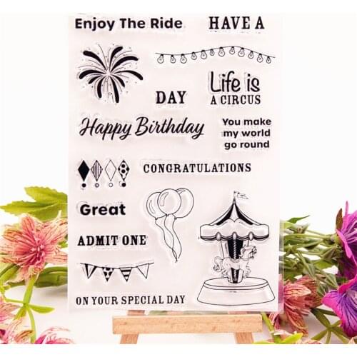10.5x15cm amusement park Transparent Silicone Rubber Clear Stamps cartoon Scrapbooking/DIY Easter Childrens toys album