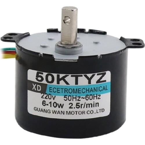 50KTYZ AC Synchronous Motor 220V 2.5rpm -110rpm Micro Gear Motor Permanent Magnet Motor