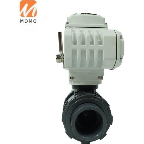 High efficiency 220V 1 inch pvc water plastic thread electric ball valves