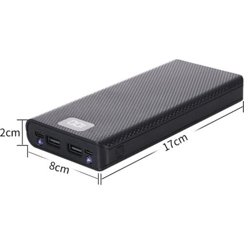 Powerbank Protector 8x18650 Battery Case Dual USB LCD Power Bank Shell Portable External Box without Battery