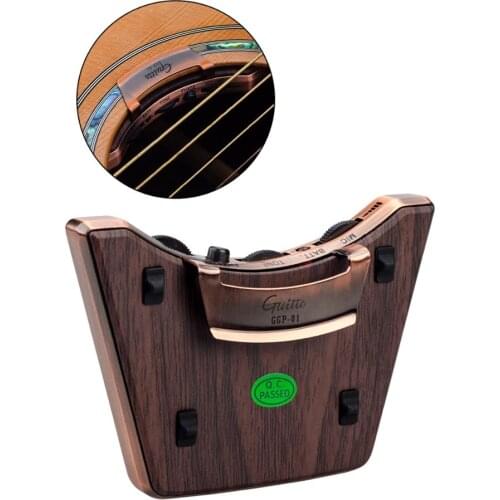 Acoustic Guitar Sound Hole Pickup Dual Pickup Modes Piezo + Mic Supports Tone Adjusting 36-42 Inch Guitars 2 Button Battery