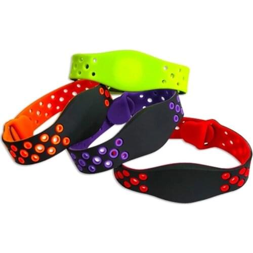 High Quality 10PCS 125KHz EM4100 RFID Read Only Waterproof Soft Wristband Access Control Card Smart Chip Induction Tag Wristband