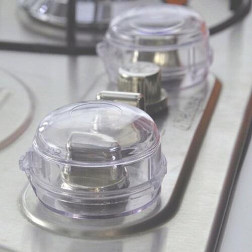 2 Pcs/Lot Children Safety Home Kitchen Gas Cooker Button Knob Control Switch Cover Locks Transparent Safe Protective Cover