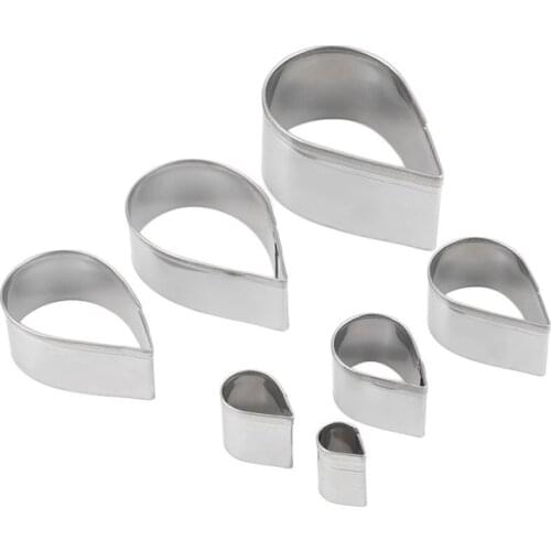 7pcs/set Stainless Steel Rose Petal Cake Cookie Cutter Mold Pastry Baking Mould Cake Cookie Biscuit Decorating Fondant Tools