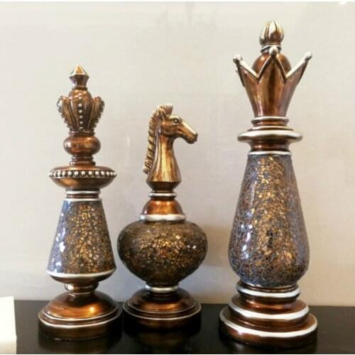 American Retro Chess Decoration Ornaments Home Decor Trends Hotel Office Desk Crafts Gift