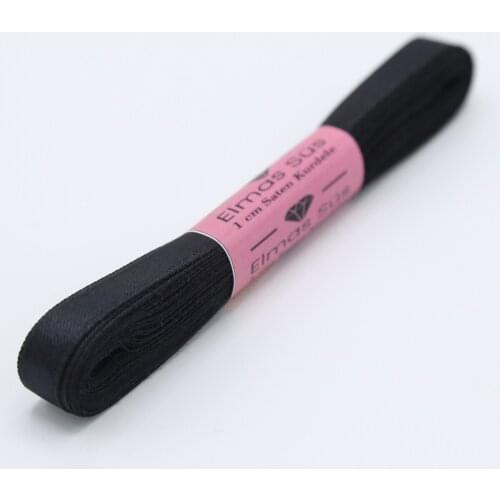 Black Satin Ribbon 1 cm 10 m