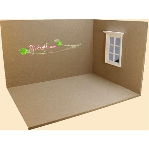 1:12 wooden diy doll house miniature dollhouse Display stand for dolls house play toys lovely birthday gifts