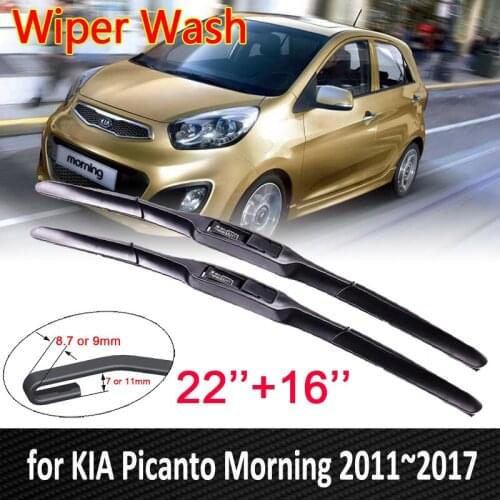 For KIA Picanto Morning 2011~2017 Car Wiper Blade Front Windscreen Windshield Wipers Blades Car Accessories 2012 2013 2014 2015