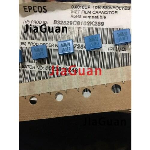 20PCS NEW EPCOS B32529C8102K 1NF 630V PCM5 102/630V B32529 0.001uf/630v p5mm 1NF 630VDC 630V1NF 1000PF