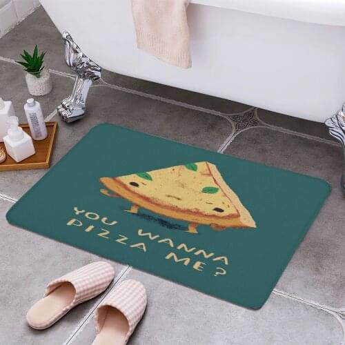 You wanna pizza me 3D Print Doormats Rectangle Non-Slip DoorMat Bedroom Kitchen Entrance Print Door rugs Dropshipping