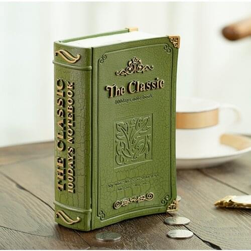 Creative Piggy Bank European Classic Book Safes Storage Box Hidden Security Secret Box Childrens Birthday Gift
