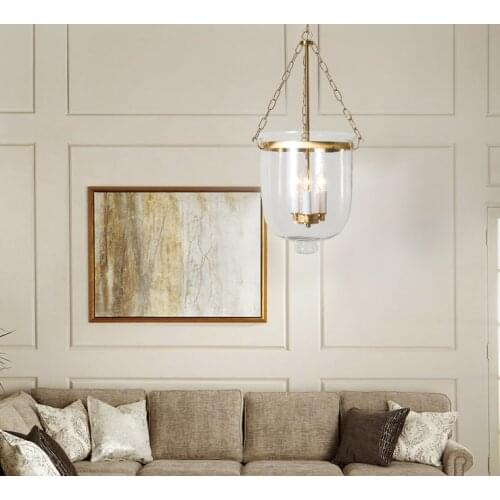 Creative light luxury post-modern glass entrance hall light entrance hallway restaurant American chandelier