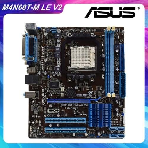ASUS M4N68T-M LE V2 Socket AM3 AMD Original Desktop PC Motherboard DDR3 Memory 16GB USB2.0 SATA2 VGA PCI-E X16 Slot