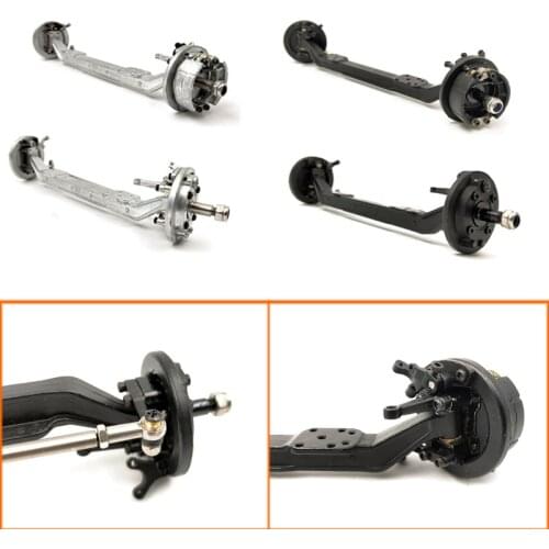 Metal Unpowered Front Axle Inclination for 1/14 Tamiya RC Truck Trailer Tipper Scania MAN Benz Actros Volvo Car Diy Parts