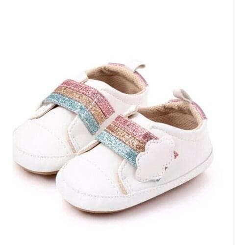 Lovely Baby Shoes Rubber Soft Soled Newborn First Walkers Kids Pu Leather Sport Shoes infants Boys Girls Casual Shoes Sneakers