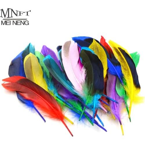 MNFT 50Pcs 10~15cm Duck Feather for Fly Wings Tails Streamers Dry Fly Tying Material