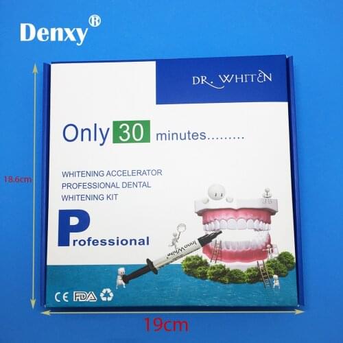 Denxy 1 Box Dr.Whiten Teeth Whitening Kit Dental Bleach Gel Oral Care Only 30 Minutes Tooth Whitening Clean Remove Tooth Stains