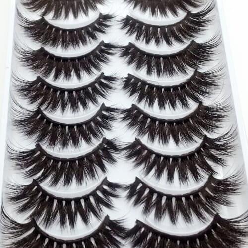 10/8/5/2Pairs 3D Mink Eyelashes Makeup Natural Long False Eyelashes Dramatic Lashes HandMade Eyelash Extension maquiagem makeup