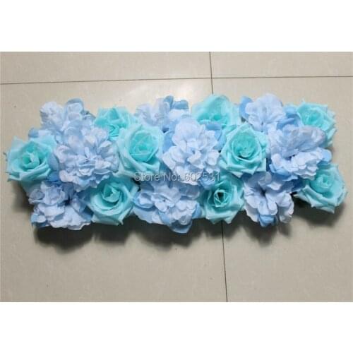 SPR mix Dahlia Rosa triangulation Wedding road lead flower Bouquets Wedding wall arrangement arch decoration artificial flowers