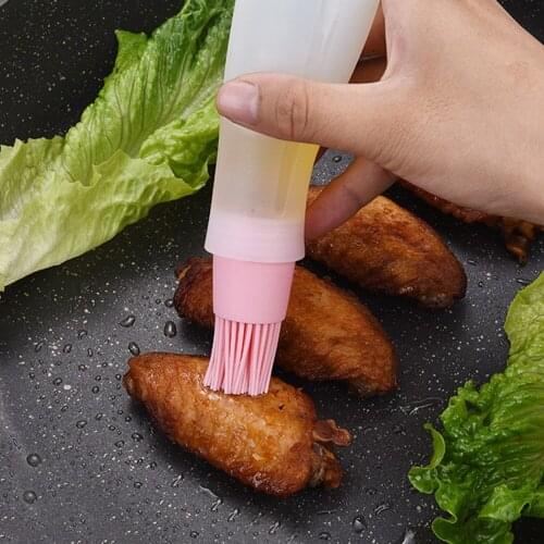 Temperature Resistant oil bottle silicone brush kitchen barbecue tool barbecue brush oil bottle brush