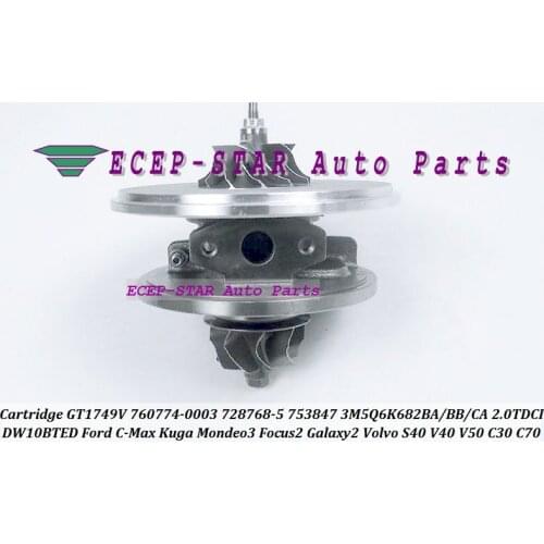 Turbo CHRA 760774 760774-0003 728768-0004 728768 753847 753847-0006 3M5Q6K682BA 3M5Q6K682BB 3M5Q6K682CA C70 V40 D4204T 2.0L TDCI