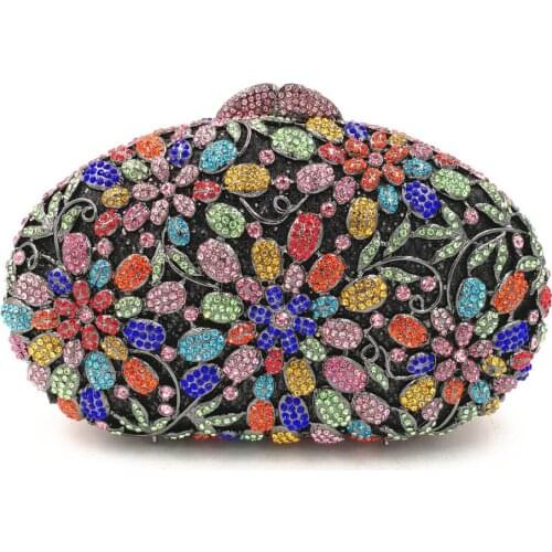 Gold/red/grey/black Crystal diamond Evening Clutch Bag For Women Christmas gifts bag Handbags and Purses Mini Metal Wedding Bags