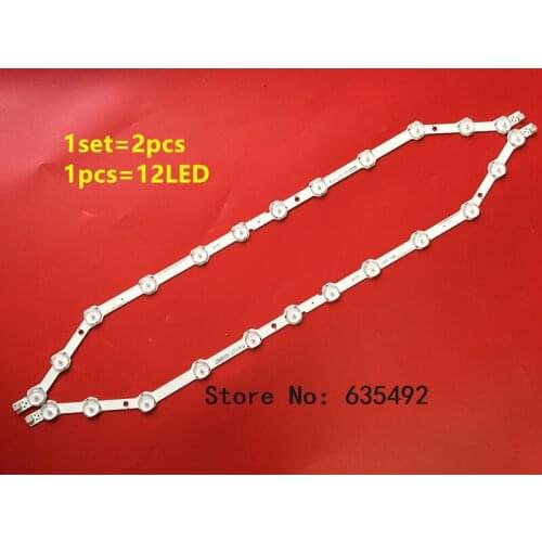 2pieces LED Backlight strip 12leds For Samsung 32" TV D3GE-320SM1-R2 LM41-00001S BN96-28763A LM41-00001R 2013SVS32 BN96-35204A