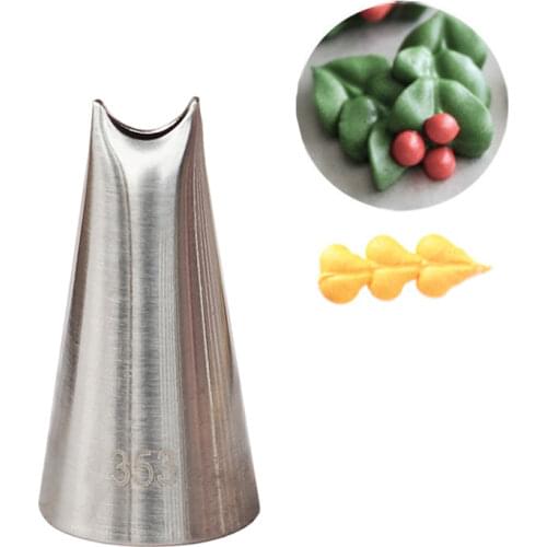 #353 Leaves Cupcake Decorating Pastry Tips Stainless Steel Cake Fondant Decorating Icing Piping Nozzles
