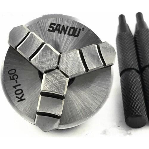 3Jaw Manual Lathe Chuck 50mm 2" Chuck M14 Hardened Steel Plain Back for CNC Wood Lathe