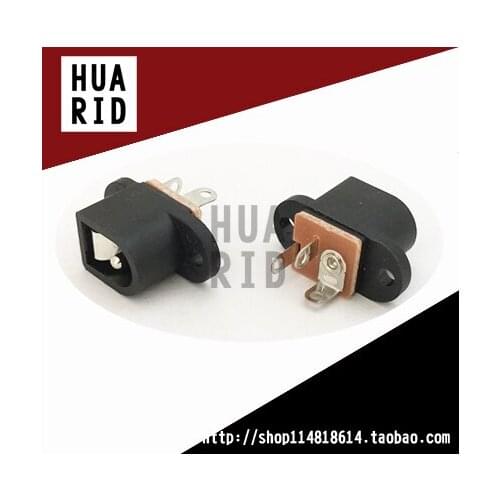 50pcs/Connectors DC Power socket mother seat 3 Pin Belt Screw hole Needle 2.0 DC-016