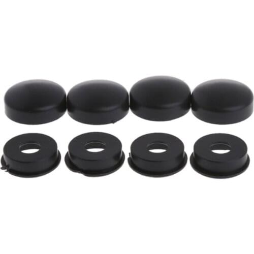 8 Pcs ABS License Plate Frame Screw Nut Caps+Bolt Cover Set For Car LX0E