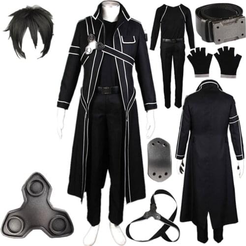 Inspired By Sword Art Online Kirito Cosplay Costume SAO Kirigaya Kazuto Halloween