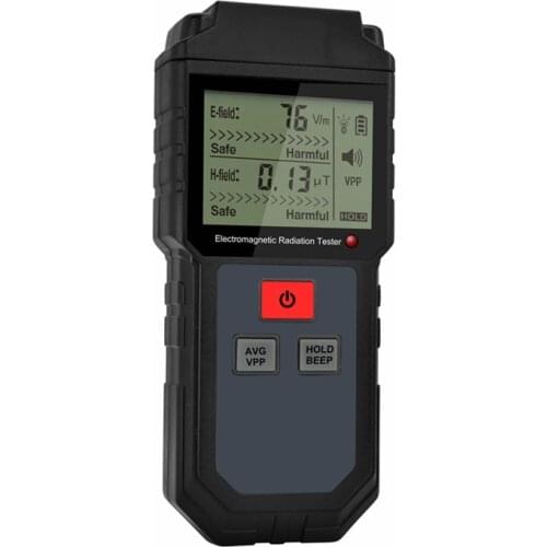 Digital Electromagnetic Radiation Detector Sensor LCD Indicator Data Lock EMF Meter Electric Magnetic Field Frequency Tester