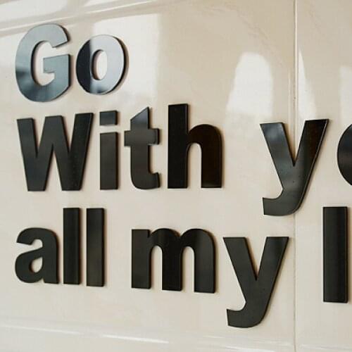 Crystal acrylic 3d three-dimensional wall stickers digital letter door number plate Creative customize wall hangings Propaganda