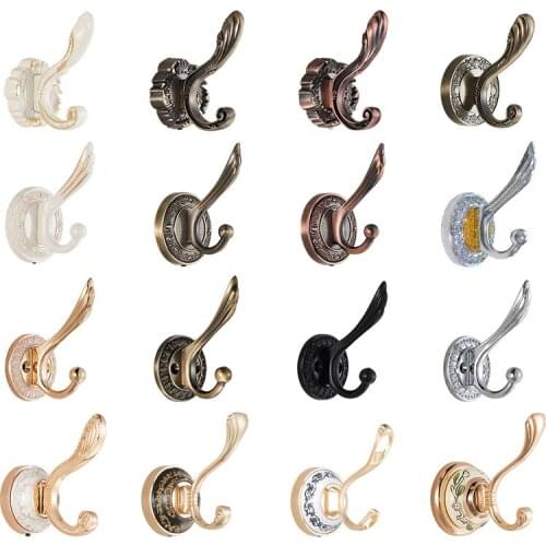 European style coat hook, wall hanging shoe cabinet wardrobe hook free punching