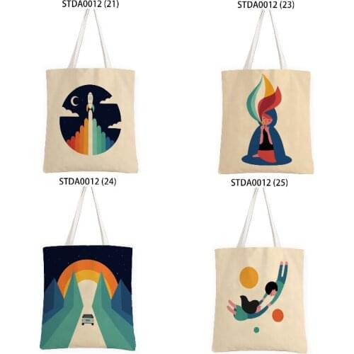 Cartoon couple kids Handbags travel storage bags Home supplies Pouch stationery organizer Packaging bags Storage items Tool bag