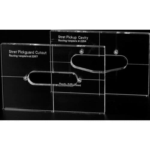 Musiclily Pro CNC Accurate Acrylic Single-coil Pickup Routing Templates Set for Standard Strat Guitar Body and Pickguard