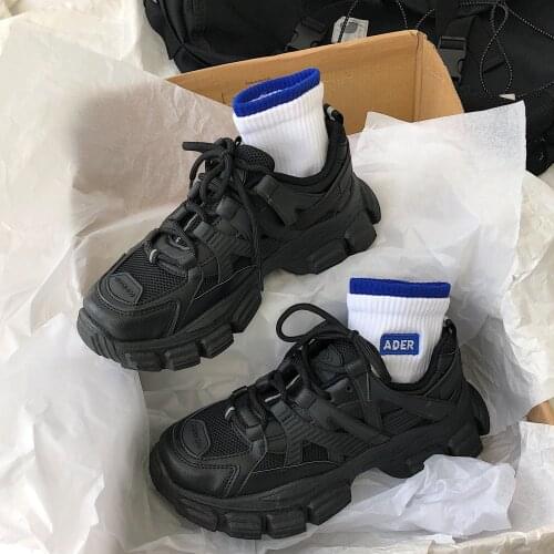 2021 New Autumn And Winter Thick-Soled Student Versatile Hong Kong Style Sports And Leisure Old Shoes