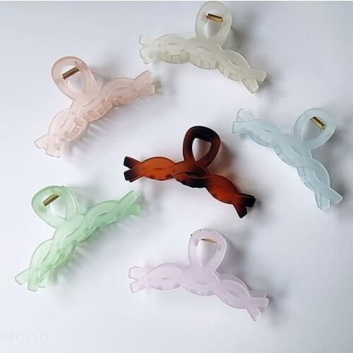 Oaoleer New Fashion Girls Hairpin Hair Crab Clamp Claw Plastic Hair Clips Ladies Hairgrip Headwear Girls Ornaments Crab Bands