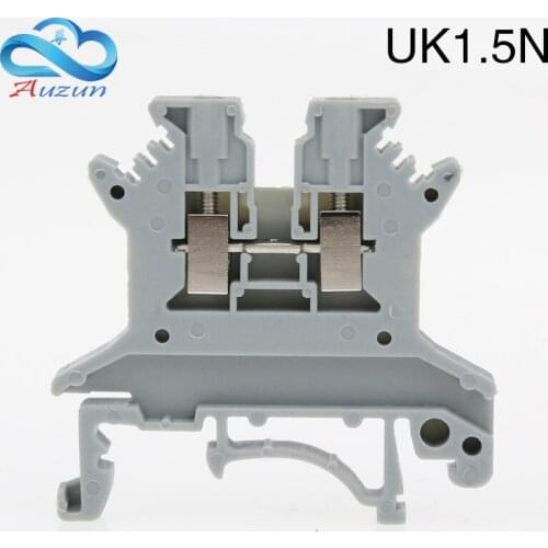 The uk1.5n original guide rail type assembly terminal is 1.5mm pure copper piece wiring terminal