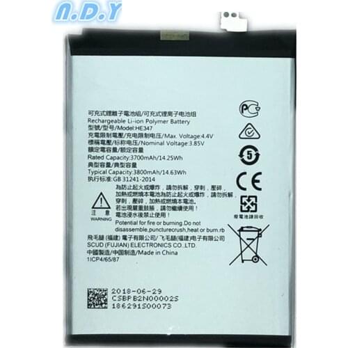 Original HE347 3800mAh Battery For Nokia 7 Nokia7 Plus N7P N 7P TA-1046 TA-1055 HE 347 Batteries Bateria