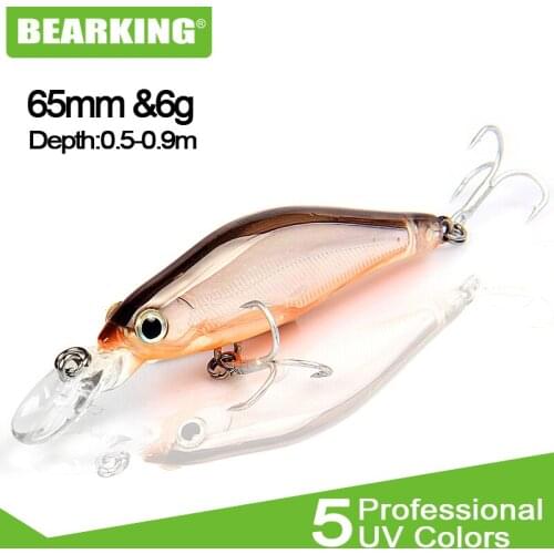 BearKing excellent Fishing tackle Hot A+ fishing lures shad,5color for choose quality professional minnow 6.5cm 6g minnow