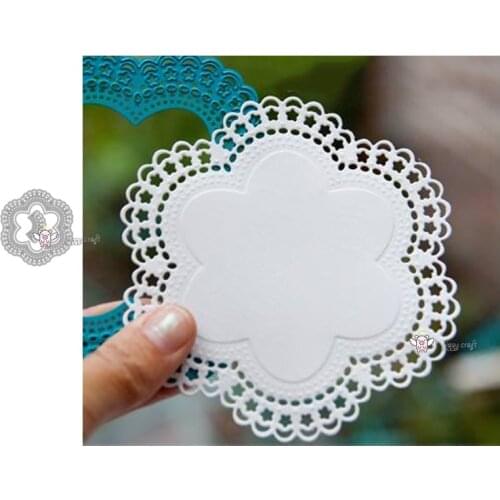 Mmao Crafts Metal Steel Cutting Dies New 3Pcs Lace wreath frame Stencil For DIY Scrapbooking Paper/photo Cards Embossing Dies